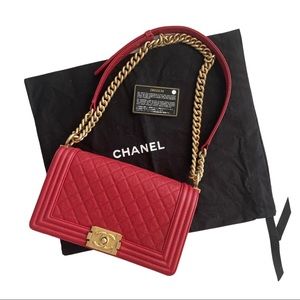 CHANEL Flap Bag Red